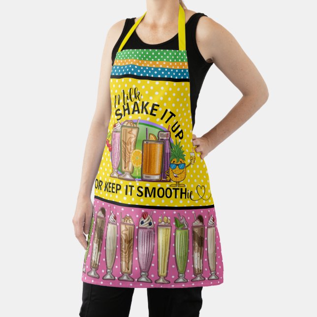 Tablier Milkshake and Smoothie All-Over Print Apron (Insitu)