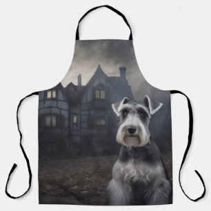 Tablier Miniature Schnauzer Halloween Effrayant