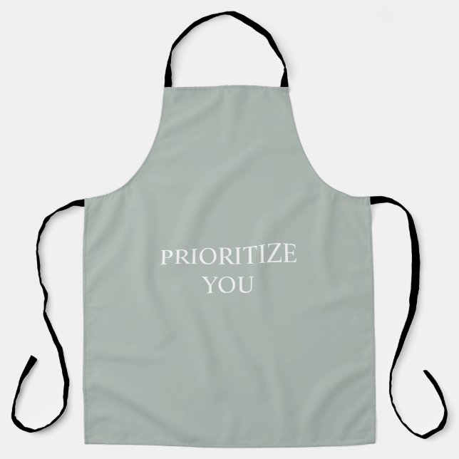 Tablier Minimal Prioritize You Quote Ash Colour (Recto)