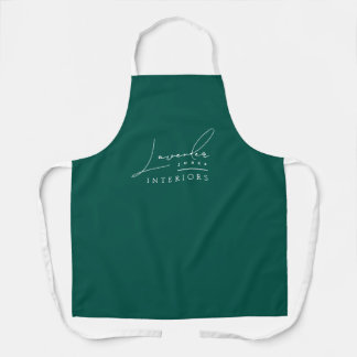 Tablier Minimalist Jade Green Modern Script Business Logo