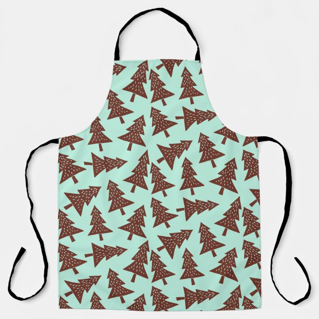 Tablier Mint Choc Contemporain Arbre de Noël Motif (Recto)