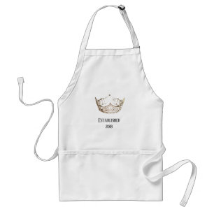 Tablier Miss America Gold Crown Apron Date-Établi
