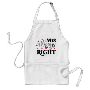 Tablier Mme Toujours Droite Couple Cadeau   Femme   Petite