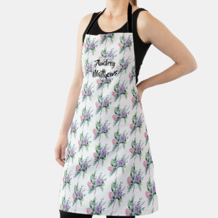 Tablier Modèle de corsage floral Personnaliser avec Nom