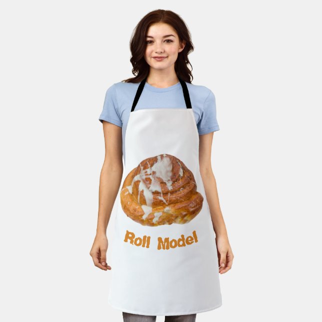 Tablier Modèle de rouleau de cannelle à pain (Porté)
