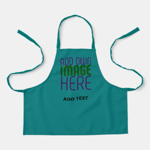 TABLIER MODÈLE DE TEXTE D'IMAGE VERTE TURQUOISE MODERNE