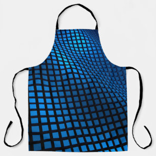 Tablier Modèle d'onde Abstrait bleu