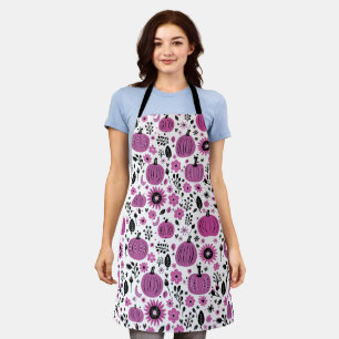 Tablier Modèle Floral Citrouille Automne
