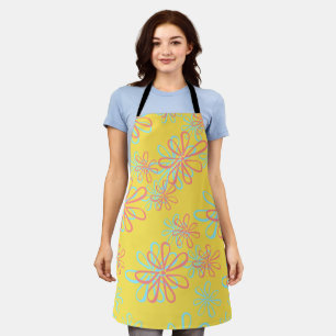 Tablier Modèle floral coloré