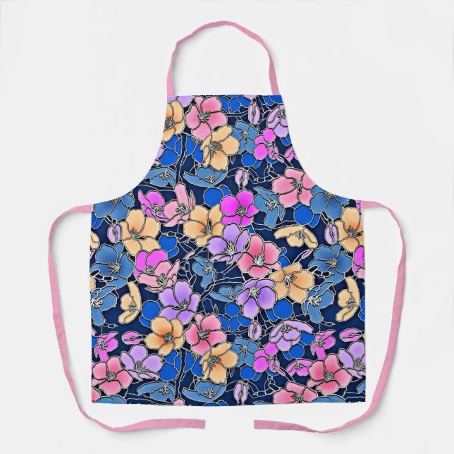 Tablier Modèle floral stylistique 46 (Recto)