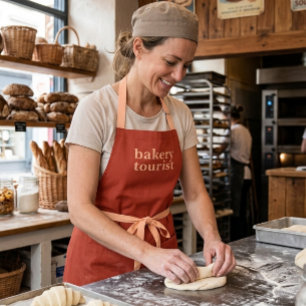 Tablier Modern Bakery Tourist   Orange foncé
