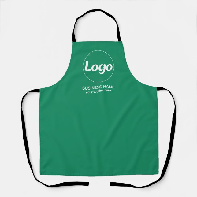 Tablier Modern Custom Branded Company Green Business Logo  (Recto)