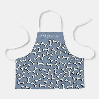 Tablier Modern Cute Funny Dog Bone Motif Ajouter Votre Nom