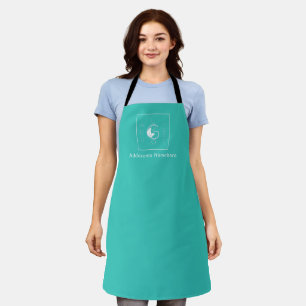 Tablier Modern Turquoise Ajoutez Votre Logo Business Marke