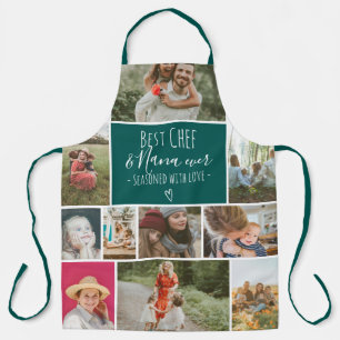 Tablier Moderne Best chef grand-mère photo collage grille 