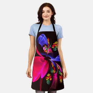 Tablier Moderne coloré Floral Abstrait Art Motif #06