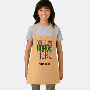 TABLIER MODERNE ÉDITABLE PEACH ORANGE IMAGE MODÈLE TEXTE