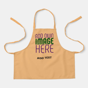 TABLIER MODERNE ÉDITABLE PEACH ORANGE IMAGE MODÈLE TEXTE