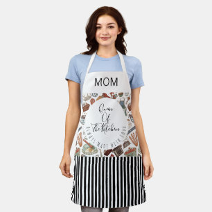 Tablier Moderne, Fête des Mères, Reine de la Cuisine, Tend