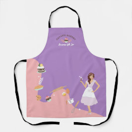 Tablier Moderne Jolie Femme Doux boulangerie Services Purp