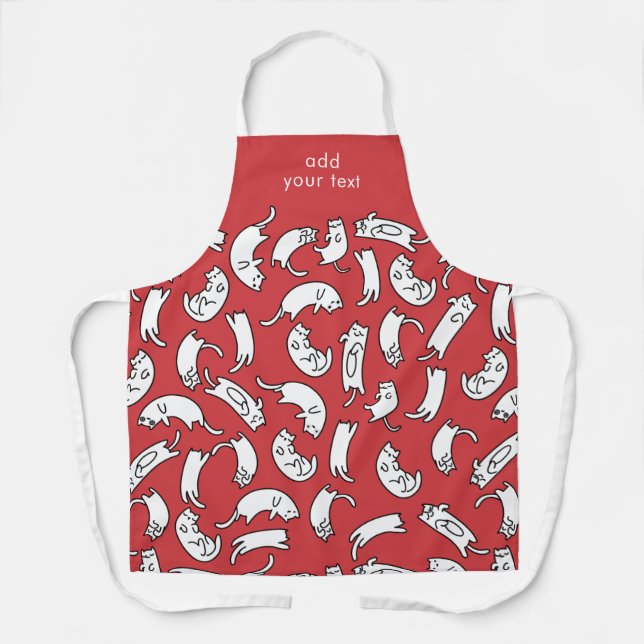 Tablier Moderne Kawaii Funny Cute Cats Motif (Recto)