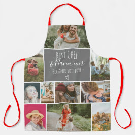 Tablier Moderne Meilleur chef grand-mère photo collage gri