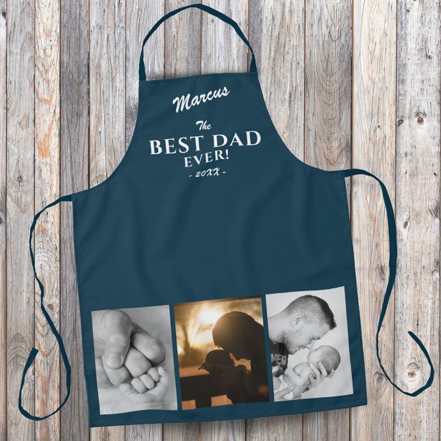 Tablier Moderne Meilleur papa Jamais Père`Jour Keepsaké 3  (Créateur téléchargé)