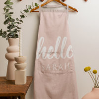 Moderne Minimal Pastel Rose Bonjour Et Vous Nom