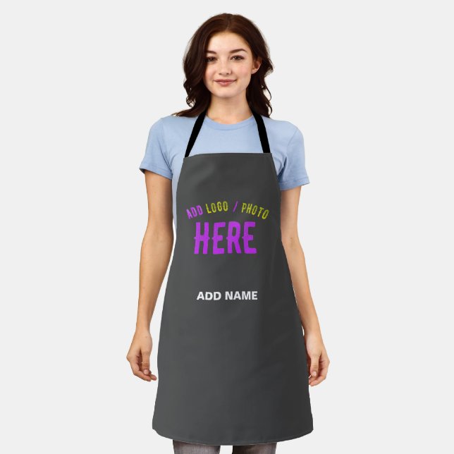 TABLIER MODERNE MODERNE PERSONNALISABLE GRAY VÉRIFIÉ (Porté)