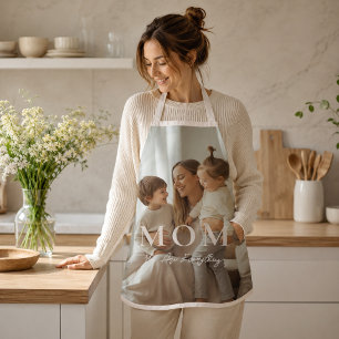 Tablier MODERNE PERSONNALISÉ MAMAN avec photo