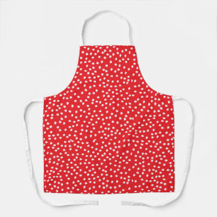 Tablier Moderne Rétro Mignon Point Rouge