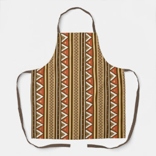 Tablier Moderne Sud-Ouest Géométrique, Brown, Tan & Rust