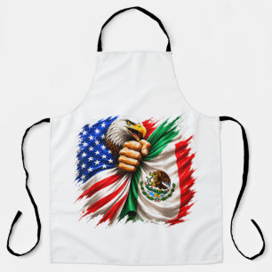Tablier Mois du patrimoine hispanique Drapeau USA Mexique