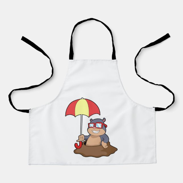 Tablier Mole à la pluie avec parapluie (Recto)