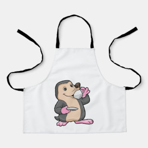 Tablier Mole avec coupe de café et soucoupe