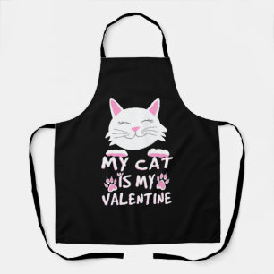 Tablier Mon chat est mon Saint-Valentin   