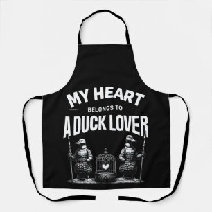 Tablier Mon coeur appartient à un amoureux du canard