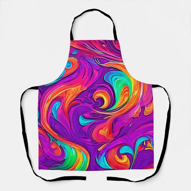 Tablier Monde coloré : Motif fleuri (Recto)