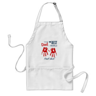 Tablier Mondes Meilleur Papa Cadeau N'Importe Quel Nom Apr