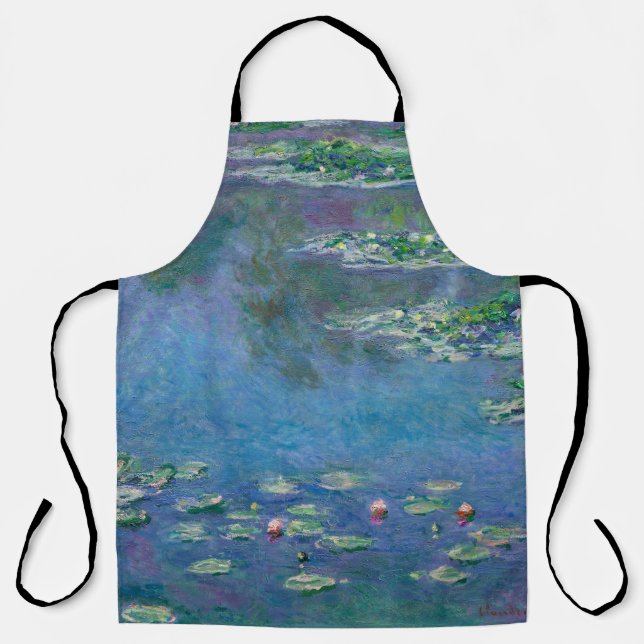 Tablier Monet Lys d'eau Peinture (Recto)