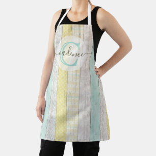 Tablier Monnaie Rustique & Boho Jaune Geo Moderne Personna
