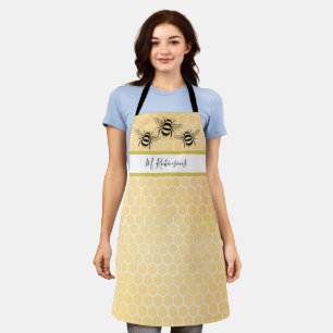 Tablier Monogram Bee Honeycomb Miel abeille 