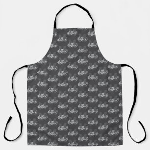 Tablier Monogram Modern Cool Grunge Ajouter Votre Nom