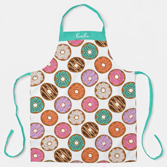 Tablier Monogramme Baker Donut Motif (Recto)