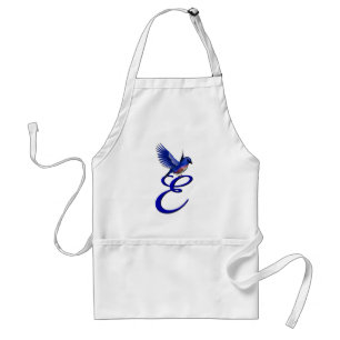 Tablier Monogramme Bluebird Initiale E Élégant