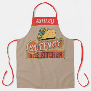 Tablier Monogramme Cool vintage design American Taco