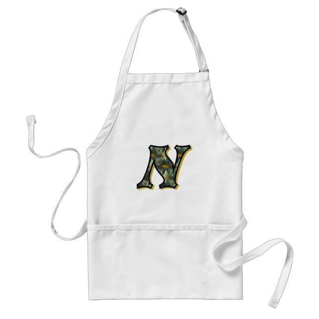 Tablier Monogramme Daisy Initiale N (Devant)