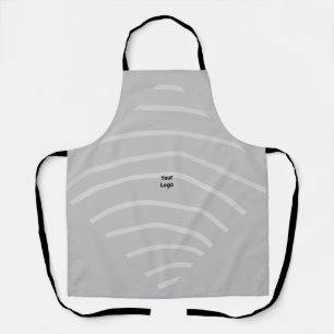 Tablier monogramme de mandala noir personnalisé simple ajo