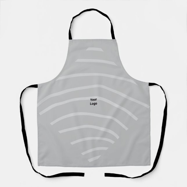 Tablier monogramme de mandala noir personnalisé simple ajo (Recto)