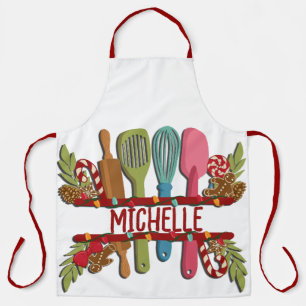 Tablier Monogramme de Noël personnalisé